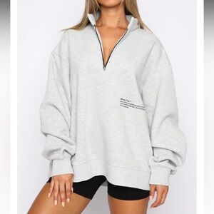 WHITE FOX Caught Up With You Zip Front
Sweater Grey Marle
